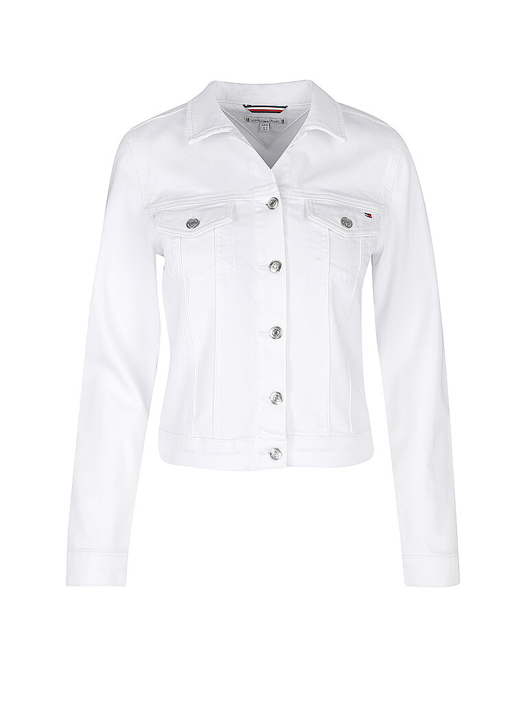 TOMMY HILFIGER Jeansjacke Slim Fit  weiß | 36